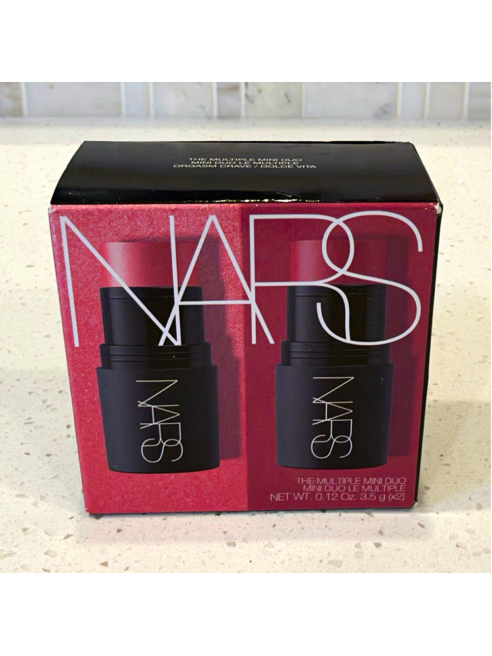 NARS The Multiple Mini Duo Stick Set 2pc | Orgasm + Dolce Vita 0.12 oz